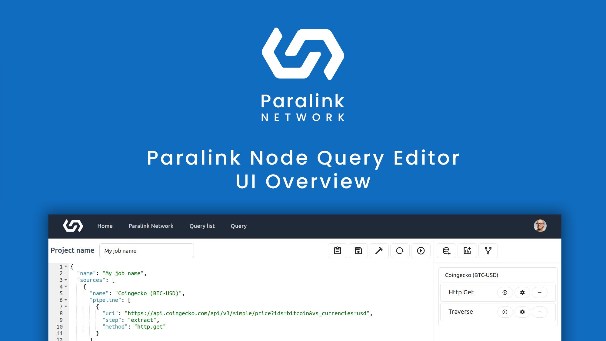 Paralink Node Query Editor – UI Overview